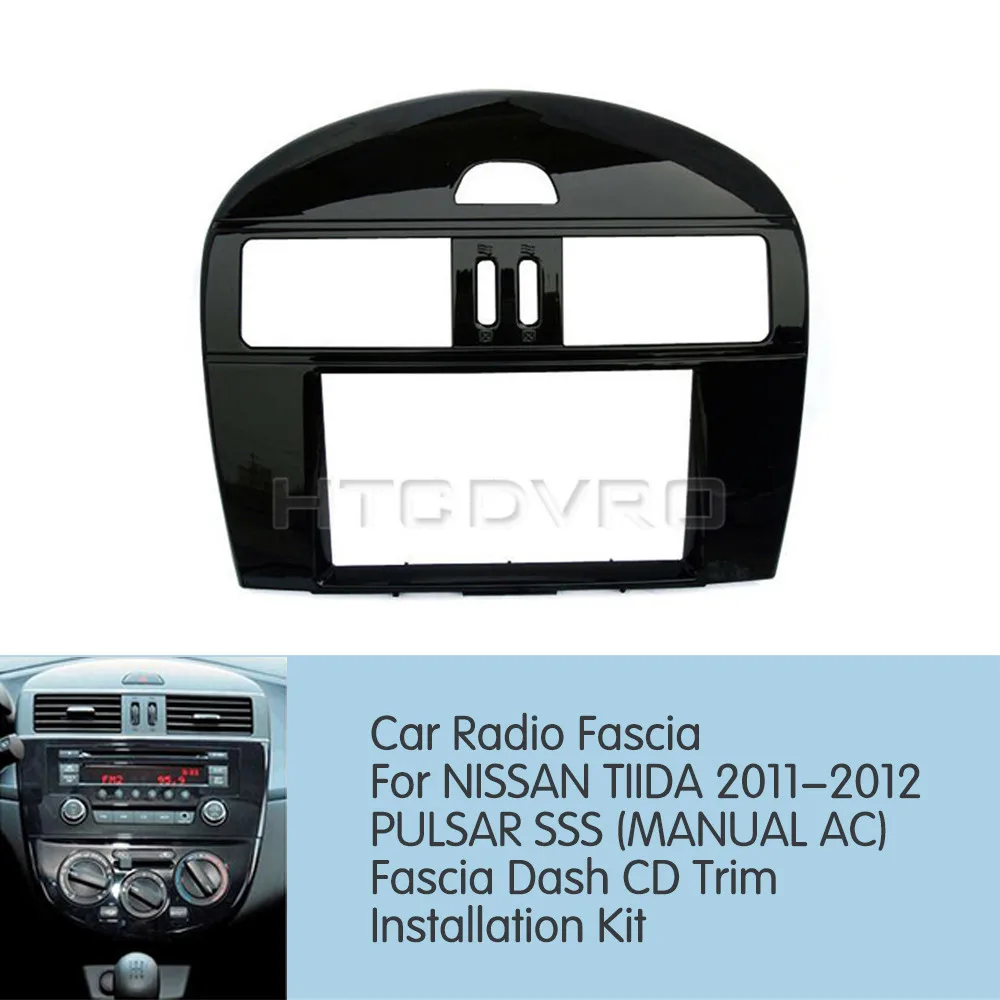 YMODVHT autorádia Fascia pre Nissan Tiida/ Pulsar vyrovnania obchodov s cennými papiermi (AUTO/Manual AC) Stereo Panel Dash Mount Výbava Inštalačný Držiak Rámu