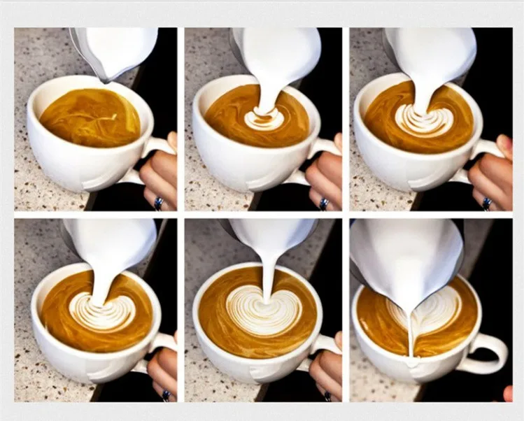 Z nehrdzavejúcej Ocele napenenie Mlieka kanvica Espresso Kávu Džbán, Barista, Plavidlá, Kávy Latte Napenenie Mlieka Kanvica Džbán 100 ML 150 ML 200 ML