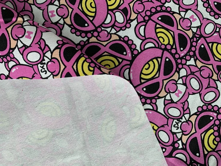 ZENGIA 91*145 hysterické mini Plátno Tkanina Cartoon Textílie Pre Deti, posteľná bielizeň bytový Textil Pre Šitie Tilda Bábika Taška Gauč kryt