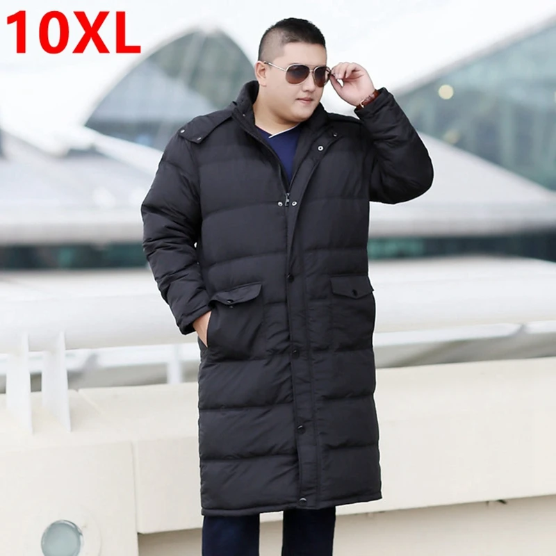 Zimné dlho nadol bunda vysoký veľká veľkosť tuku XL kabát Overknee 10XL 9XL plus veľkosť dlho odseku muž zimné oblečenie 8XL 7XL 6XL