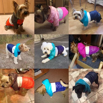 Zimné oblečenie pre psov malých psov, oblečenie teplá nadol bunda Jacket PU kožené mikiny pre čivava, malé a stredné psy