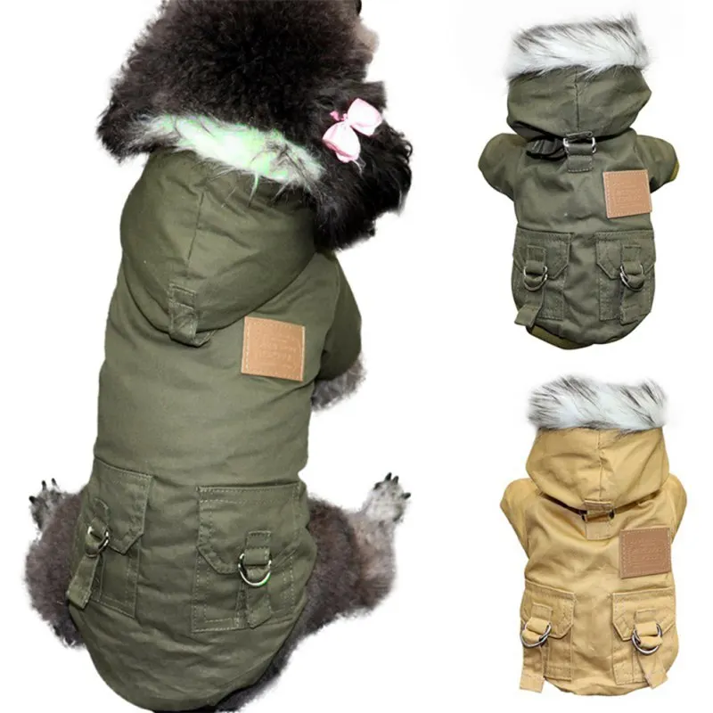 Zimné Psie Oblečenie Pre Malé Veľké Psa Teplé Šteňa Psa Kabát S Kapucňou Fleece Bunda Čivava, Francúzsky Buldog Oblečenie Kombinézy #