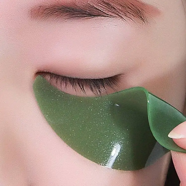 Zlatá Kolagénová Maska Prírodné Hydratačné Tmavé Kruhy Zelené Riasy Očná Maska Anti-Aging Eye Cream 60 Tabliet