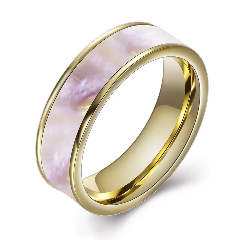 ZORCVENS 2020 Nové Zlatá/strieborná farba/Rose Gold Color Fashion Nehrdzavejúcej ocele, šperky Krúžok Prírodné Shell Snubné Prstene pre Ženy