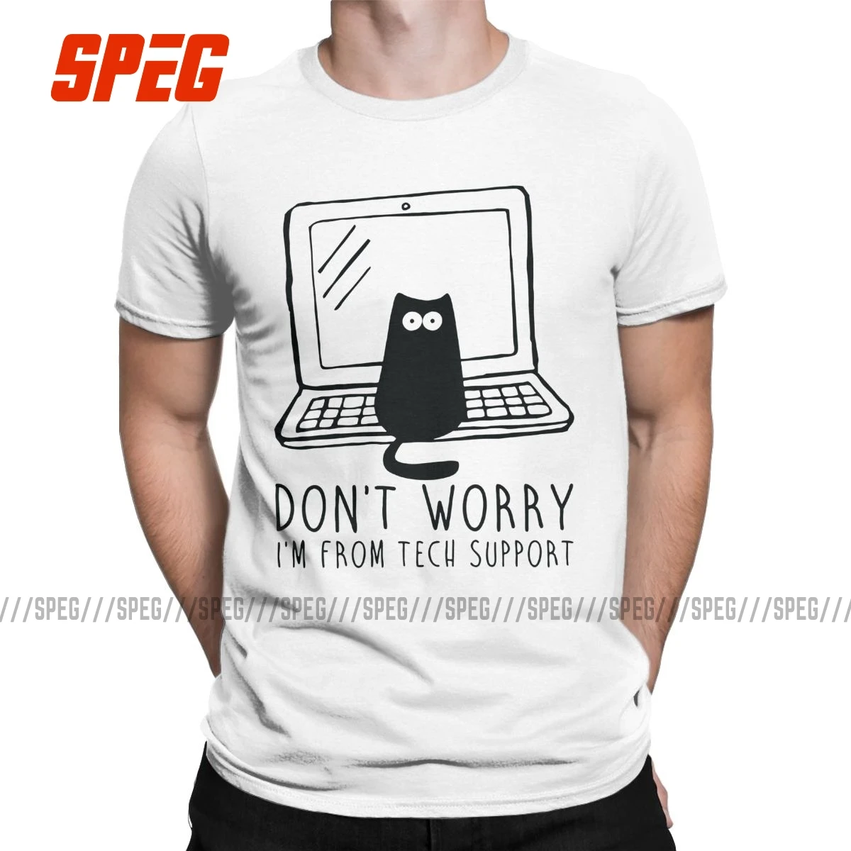 Zábavné Počítačové Programy Cat T-Košele pre Mužov Crewneck Bavlnené Tričko Softvér Programovanie Krátky Rukáv Tees Originálne Oblečenie