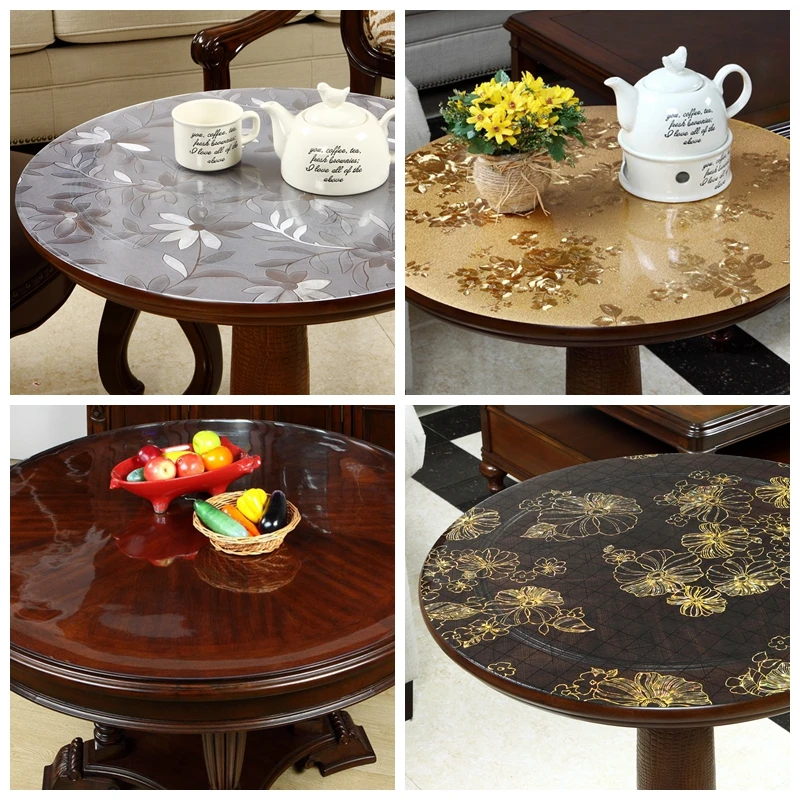 Zákazku Okrúhly Stôl mat Kávy obrus Peeling, Mäkké sklo, PVC materiálu, vodotesný, Gramofón, obrus stola kryt