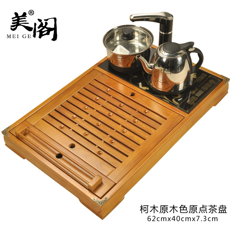Čaj Platformu komplet z Masívneho Dreva odtok Vody, Čaju, Palety, Bambusové Čaj Doska Elektromagnetické Pece Domácnosť