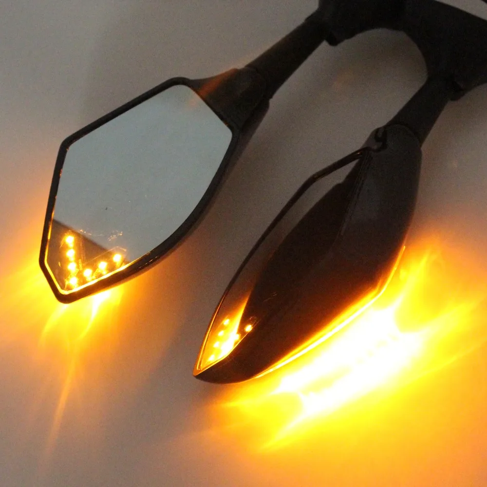Čierna príslušenstvo Motocyklov LED smerovku Spätné Šport Bike Zrkadlá pre Honda CBR 600 F4i 929 954 RR F1 F2 Hurikán