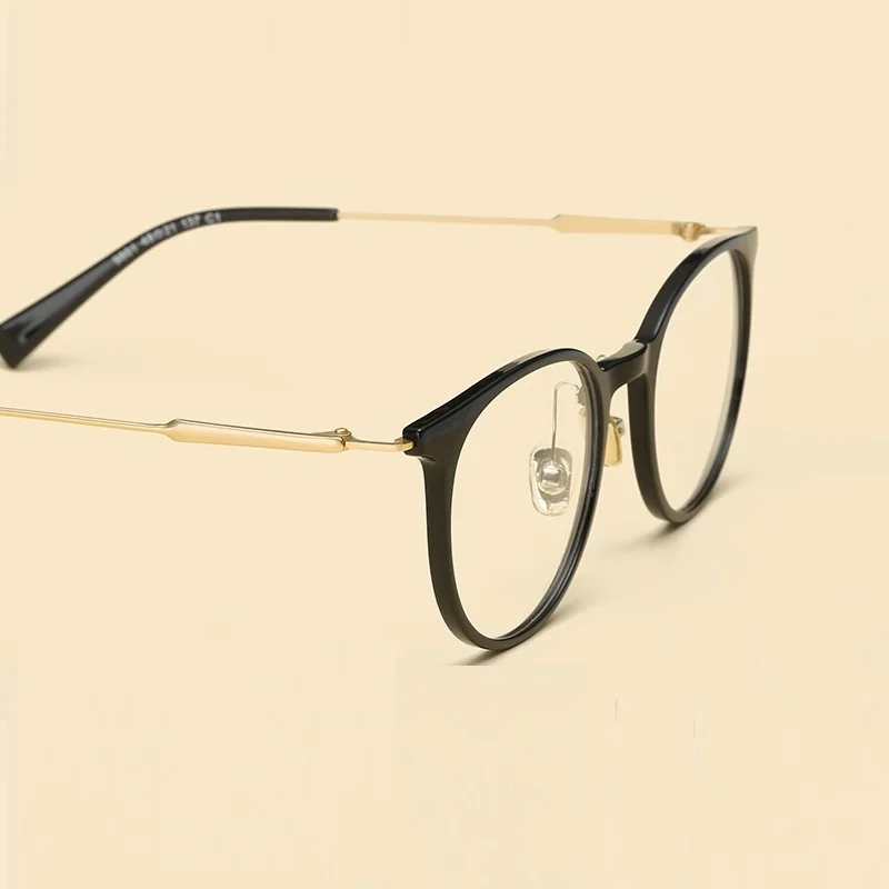 Šírka-140 Nové módne oceľový rám optické sklá okuliarov, ženy, ženský transparentné sklá krátkozrakosť retro okuliare rám