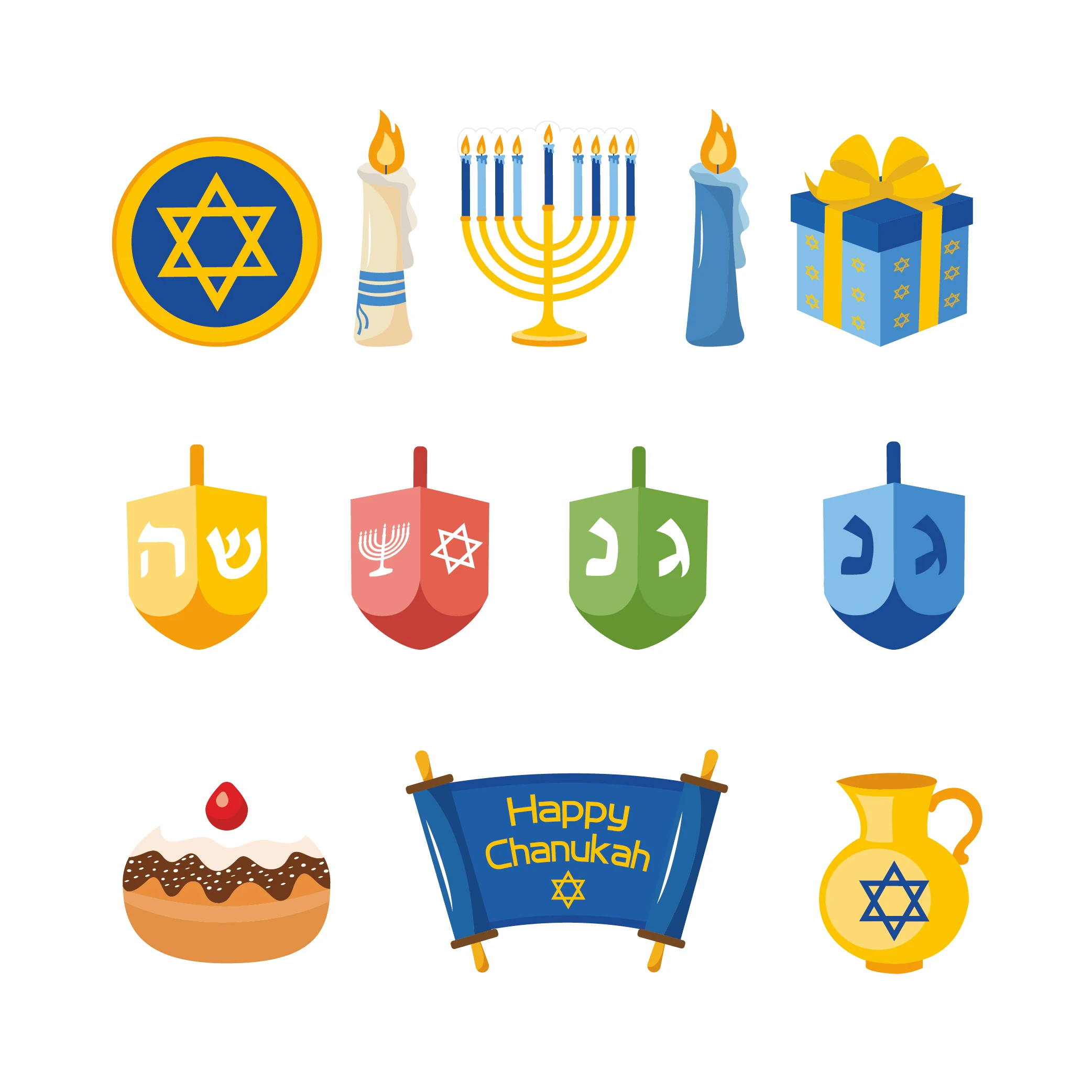 Šťastný Hanukkah Dekorácie Na Stenu Visí Bunting Bannery Chanuka Party Láskavosti Hanukkah Strana Dodávky