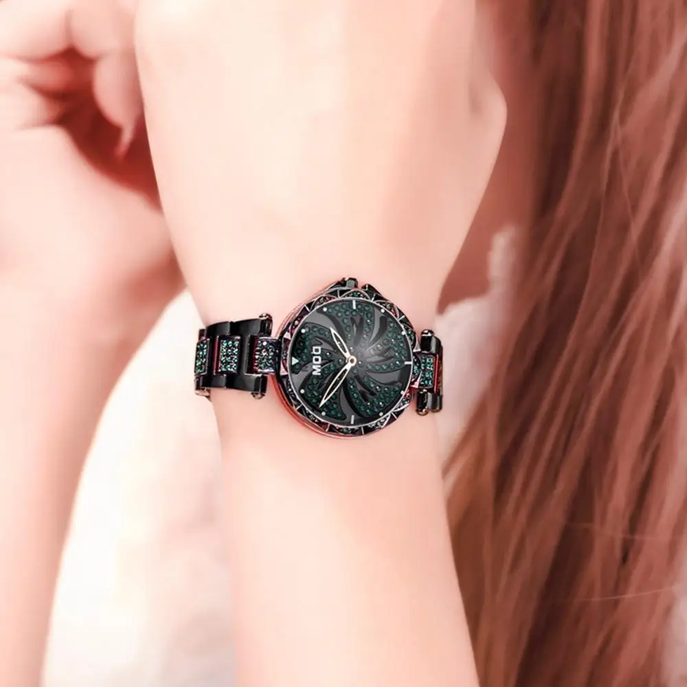 Ženy Quartz Hodinky DOM Štýlové Módne Diamond Žena Náramkové hodinky, Luxusné Značky Vodotesné hodinky ženy zlato G-1258