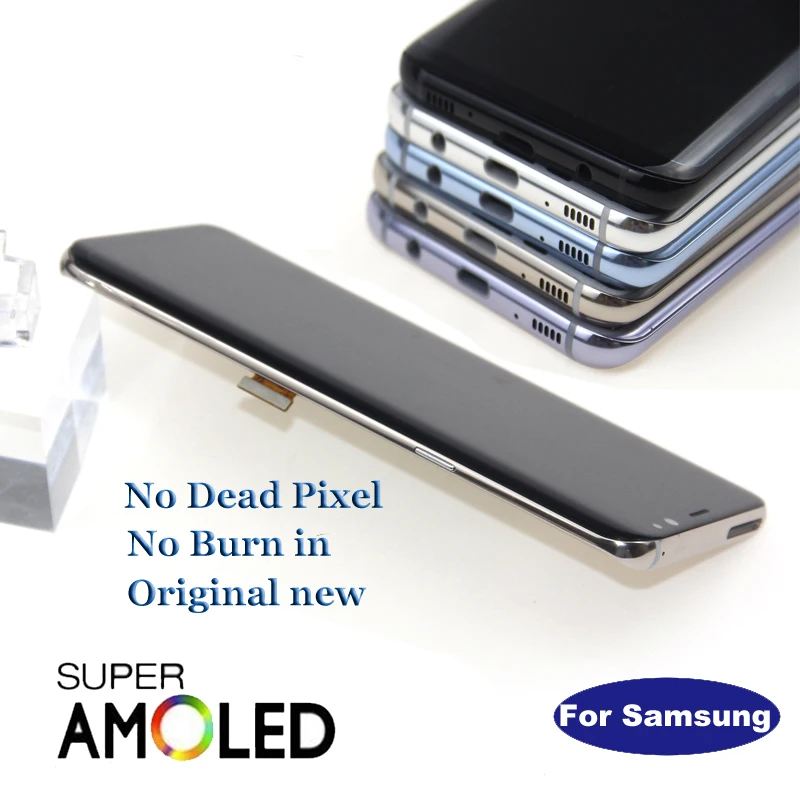 Žiadny Mŕtvy Pixel Pre Samsung S8 LCD Náhradná pre SAMSUNG Galaxy S8 G950 G950F Displej lcd Dotykový Displej Digitalizátorom. Čierna