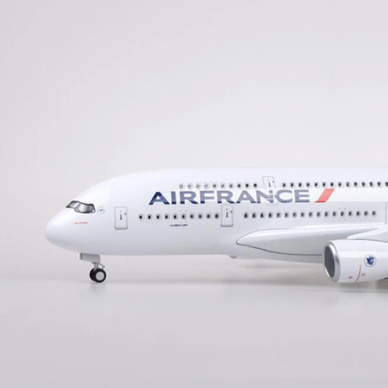 1:160 Rozsahu 50.5 CM Lietadlo Airbus 380 A380 Francúzska Letecká spoločnosť Modelu W Svetla a Koleso Diecast Živice Lietadlo F Zber ukazuje