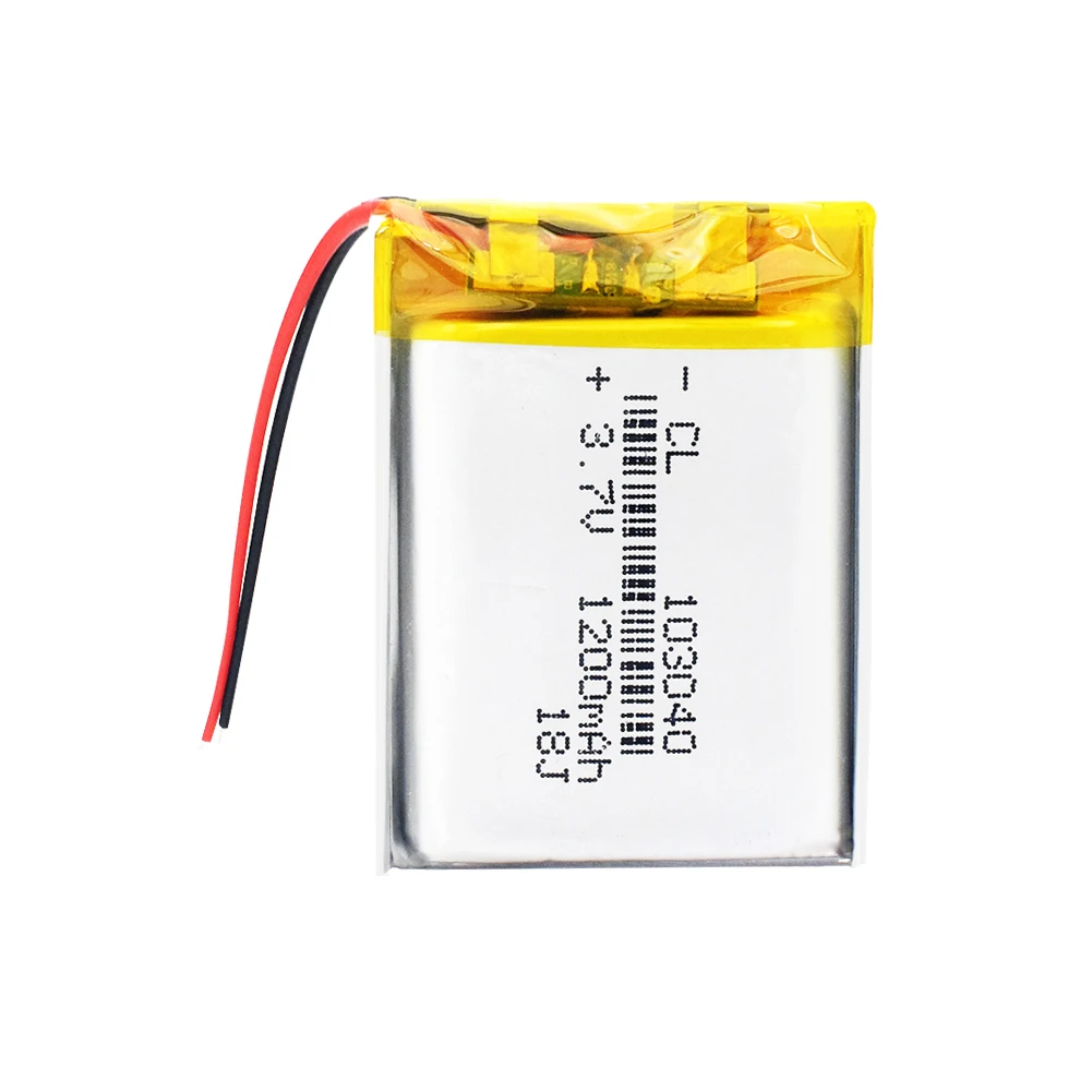 1-4P Lítium-Polymérová Batéria 103040 Li-Po Nabíjateľná 1200mAh Li ion Bunky Pre GPS Bluetooth Headset Prenosné DVD, Hlasový Záznamník