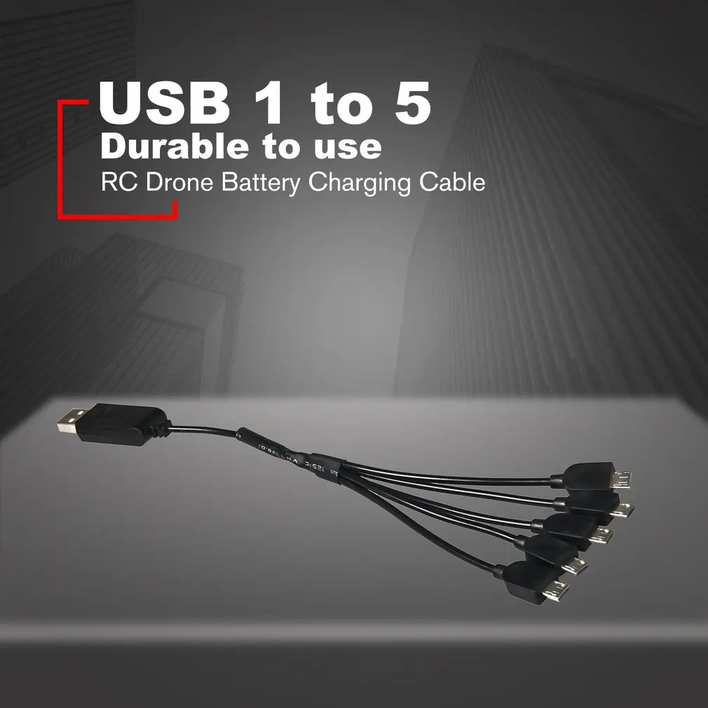 1 až 5 USB Nabíjací Kábel, 3,7 V 1200mAh Vymeňte Nabíjateľnú Lipo Batérie, Nabíjačky pre E58 S168 RC Drone Quadcopter