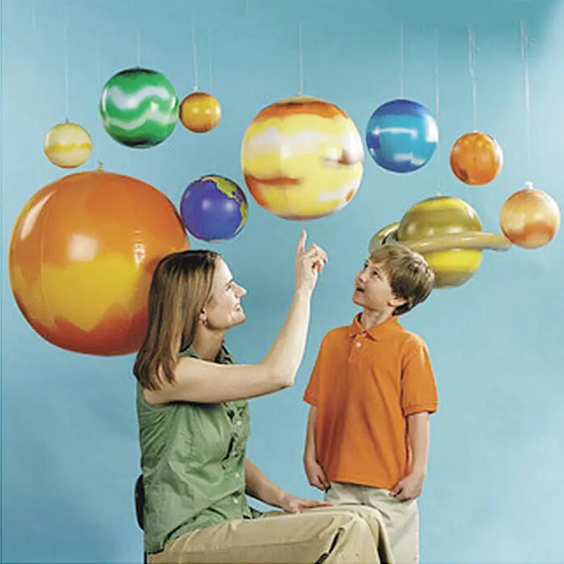 10 Ks/Set Balón Simulácia Solárneho Systému Deväť PlanetsTeaching Model Balóny Deti Vyhodiť Nafukovacie Hračky