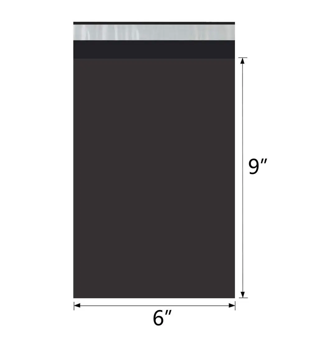 100ks 15x23cm/6x9 palcov Black Poly Odosielateľov Boutique Prepravné Tašky Couture Obálok