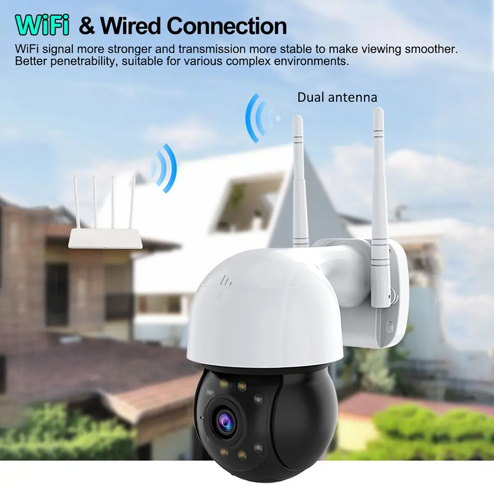 1080P PTZ Wifi IP Kamera, Vonkajšie 4X Digitálny Zoom AI Ľudských rozpozná Bezdrôtové Kamery H. 265 P2P ONVIF Audio 5MP Bezpečnostné CCTV Kamera
