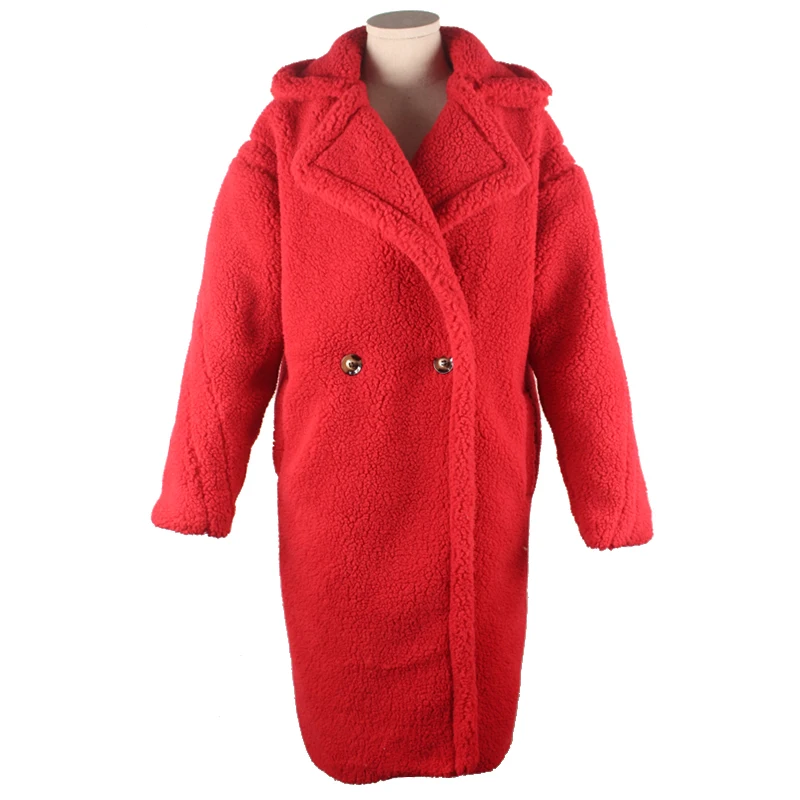 110 cm falošné kožušiny hrubé teplé kučeravé teddy kabát nová kolekcia zima ženské oblečenie nadrozmerná s pod vetrolam hnedá