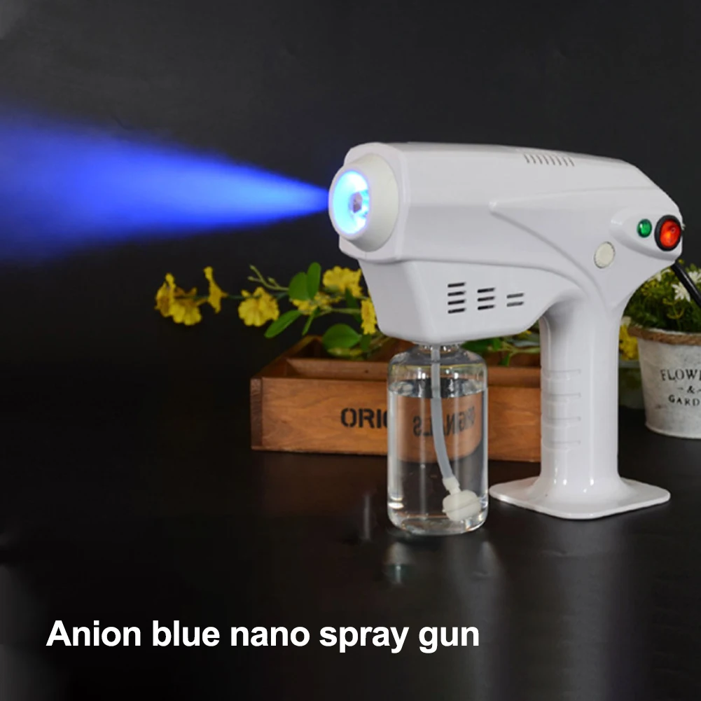 1200W 250 ml Dezinfekcia Modré Svetlo Nano Parnej Pištole Striekacie Stroj Ultra Jemný Sprej Vody Hmly Spúšť Postrekovač 110V 20V