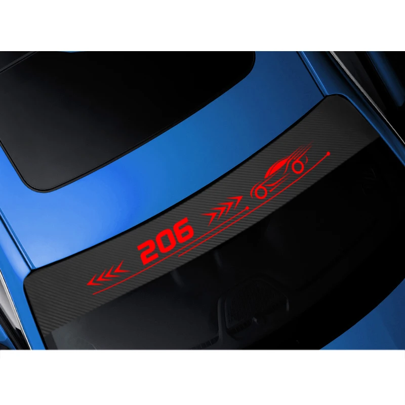 135cmX20cm Auto Predné Okná čelné Sklo Odtlačkový Nálepka Pre Peugeot 206 Auto Odtlačkový Športové Auto Styling