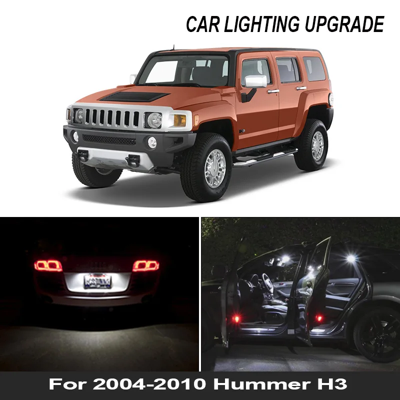 13x Canbus Interiérové LED Svetlá Pre 2004 2005 2006 2007 2008 2009 2010 Hummer H3 Mapu Dome Doska Lampa Auto Príslušenstvo
