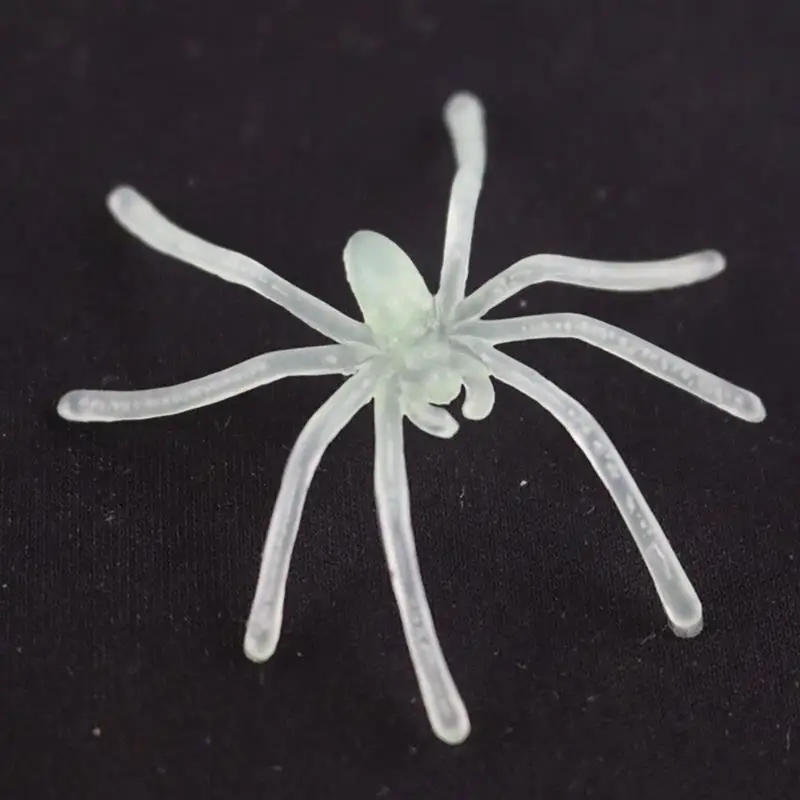 150pcs Svetelný Plastové Spider Halloween Dekorácie Festival Dodávky Vtipný Žart Hračky Party Dekorácie Realistické Prop