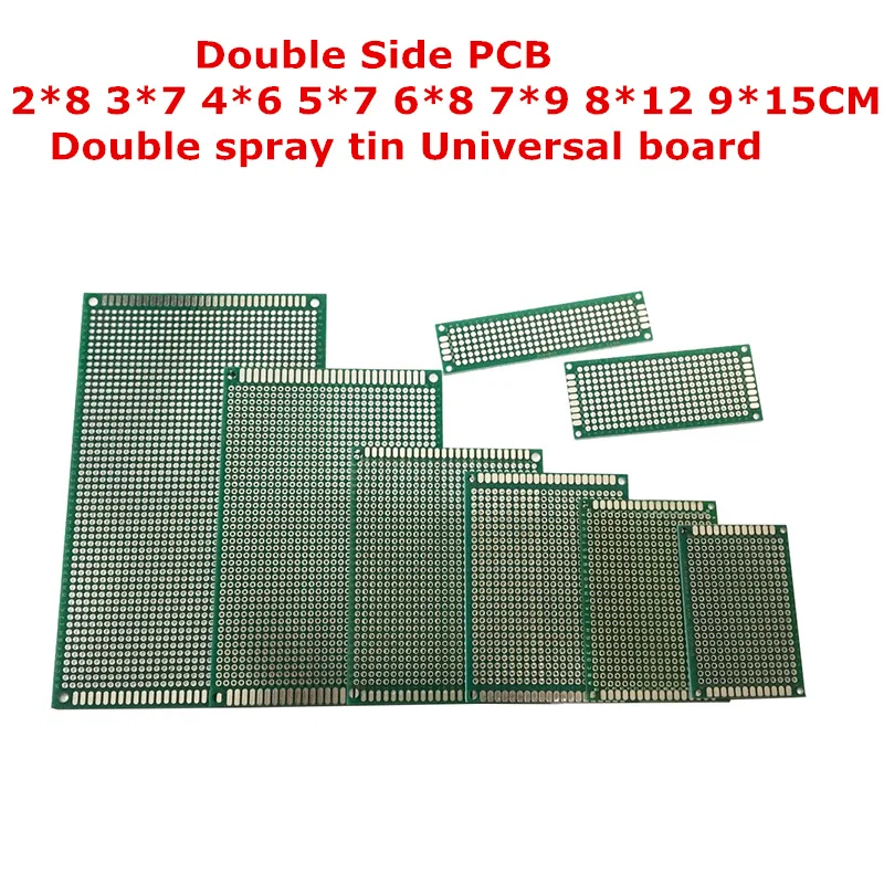 16pcs Dvojité Bočné PCB Konzervované 2.54 mm Dosky plošných spojov FR4 1,6 mm Univerzálny PCB 2*8 3*7 4*6 5*7 6*8 7*9 8*12 9*15 CM Veroboard