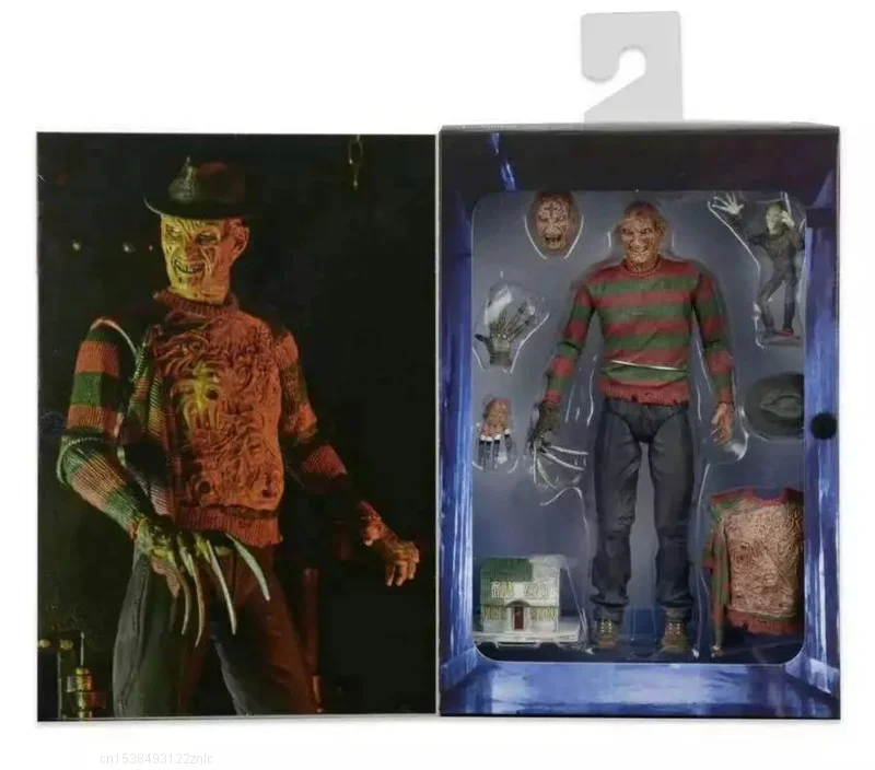 18 cm Neca nočná mora Na Elm Street 3 Dream Warriors Freddy Krueger Pvc Akcie Obrázok Zberateľskú Model Hračka pre Deti Darček