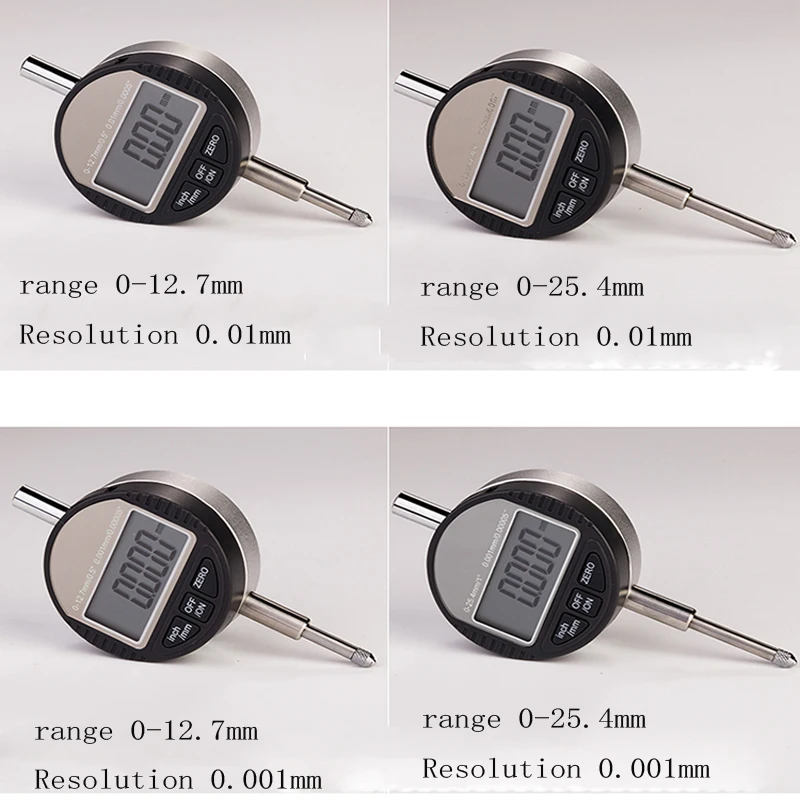 1Inch Micron Digitálny Ukazovateľ 0-25 mm 0.001 mm Elektronický Indikátor Dial Rozchod Dial Indikátor