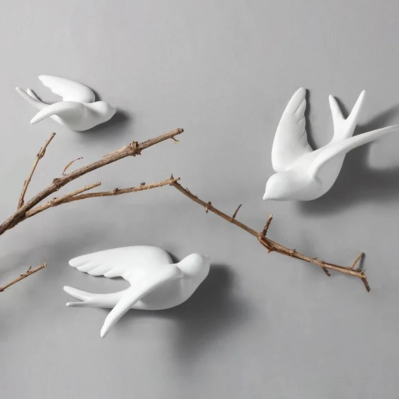 1pc 3D Keramické Vtákov nástenné Maľby Nástenné Závesné Dekorácie Remesiel Domov Ozdoby VY-Hot