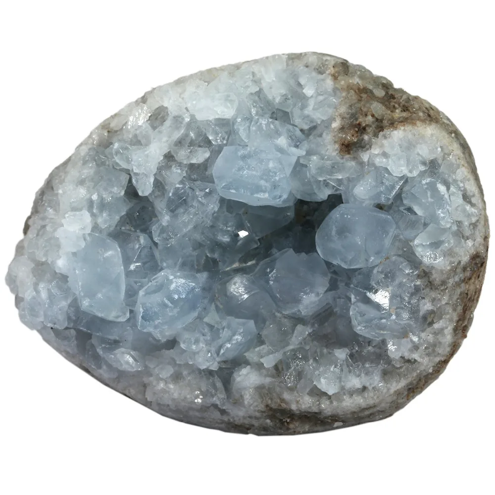 1Pc Prírodné Modré Celestite Minerálny Liečivý Kryštál Klastra Geode Nepravidelný Klenot Kameň Domáce Dekorácie Vzorky (80g-150g)