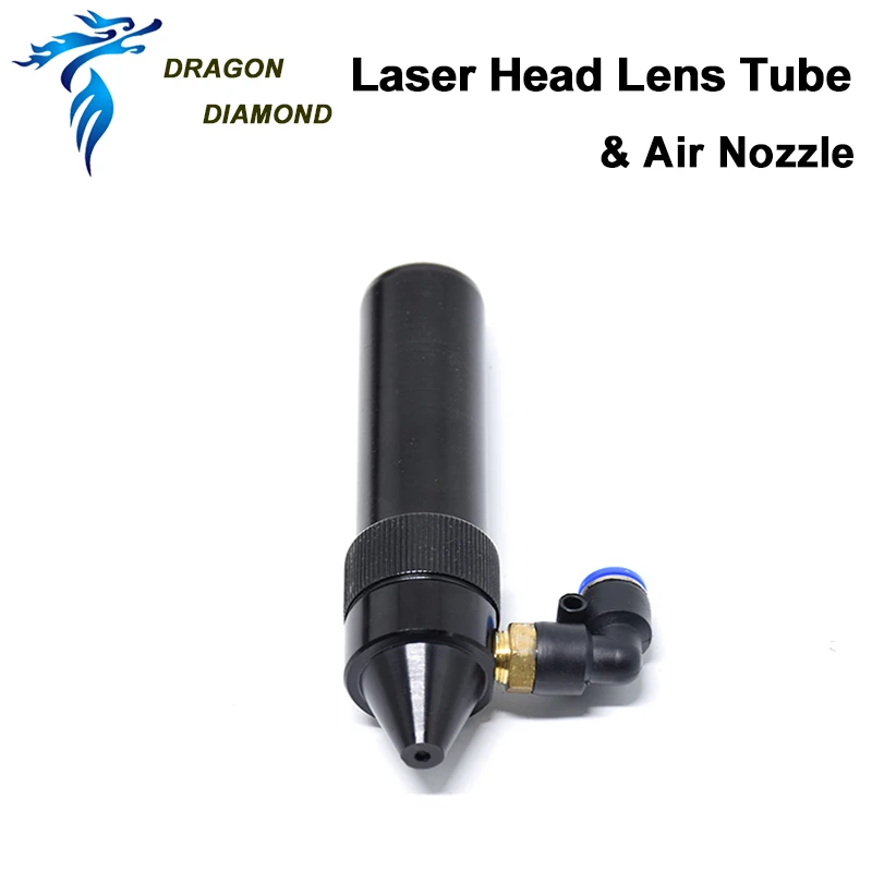 1pcs CO2 Laser Hlavu Objektív Trubice + Vzduchu Tryska pre Objektív s Priemerom 20 mm Nastavenie Ohniskovej vzdialenosti 50.8/63.5 mm pre CO2 Laserové Stroj