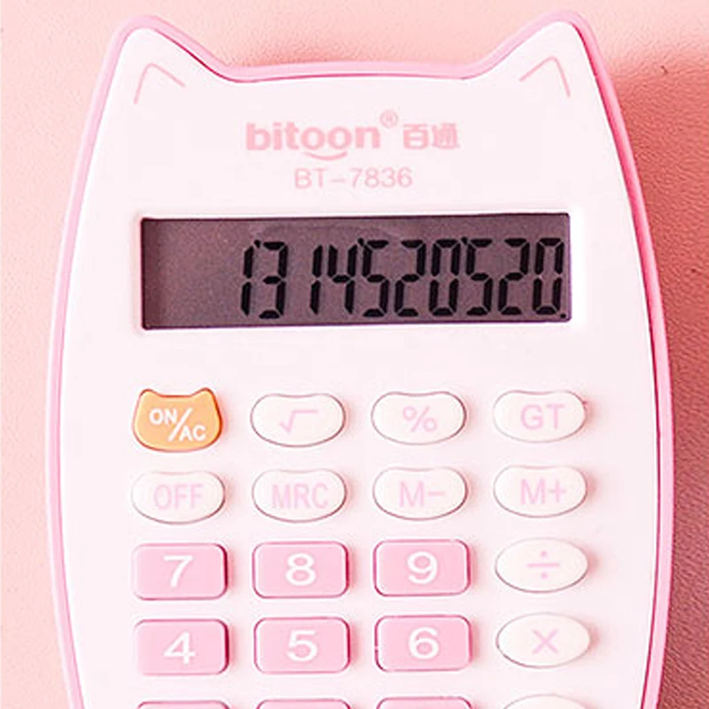 1Pcs Malé Čerstvé Prenosná Kalkulačka Roztomilý Mini Študent Candy Farby Aritmetický Prenosný Počítač Office