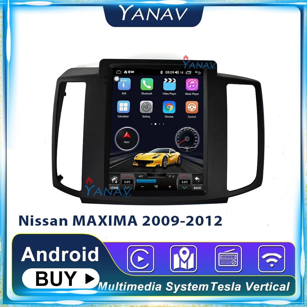 2 din Android auto, auto rádio Tesla štýl na Nissan MAXIMA 2009-2012 stereo rádio multimediálny prehrávač, GPS navigáciu, DVD prehrávač