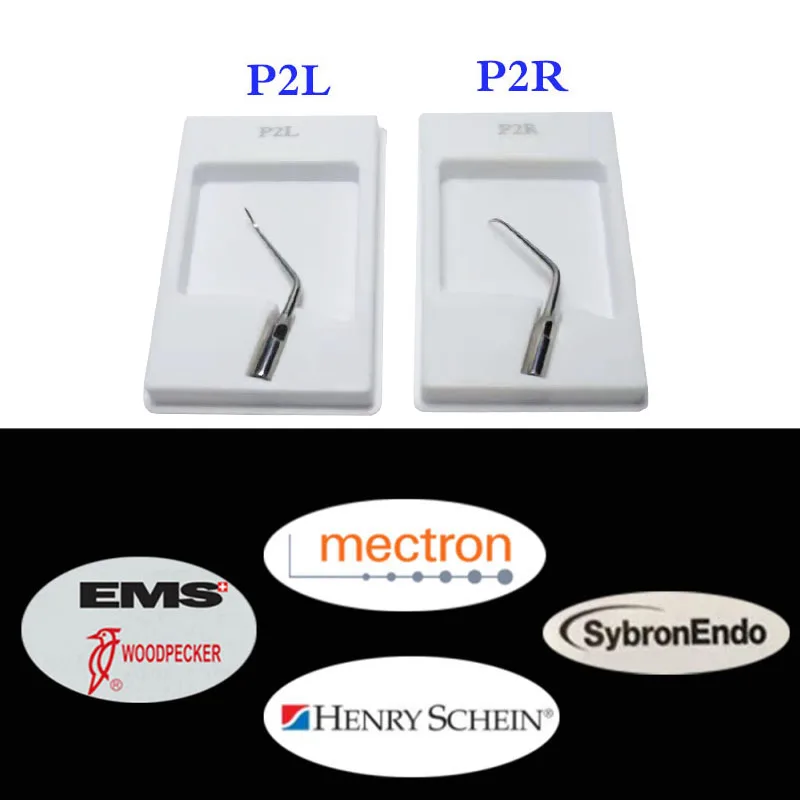 2 Ks/Set Zubné Ultrazvukové Scaler Tip P2R/P2L Kompatibilný S Ďatľa EMS, Mectron