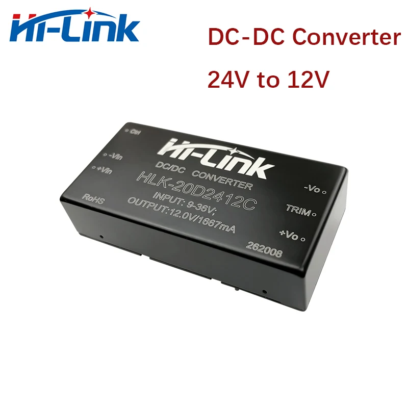 2 ks/veľa conversor dc 9-36V na 12V 1666mA mini dc dc krok dole modul HLK-20D2412C Hi-Link