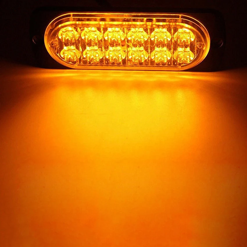 2 KS Výstražné Svetlo Synchronizačnú Funkciu Núdzového Vozidiel Vozidlo LED Mriežka Svetla Vedúci Povrchová Montáž Polícia Výstražné Svetlo