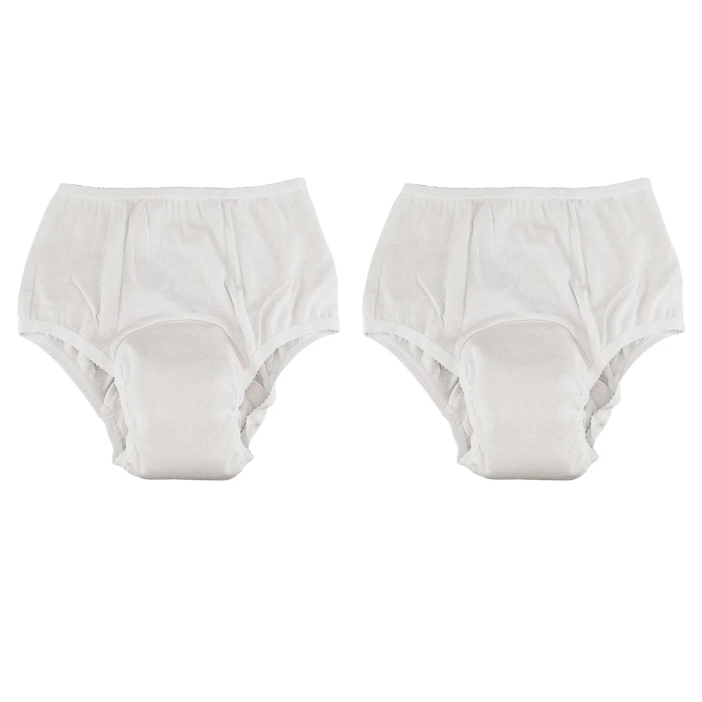 2 Pack Umývateľný Inkontinencia Pomôcť Inkontinencia Nohavice Plienky Nohavice, spodné Prádlo Pre Ženy, XXL