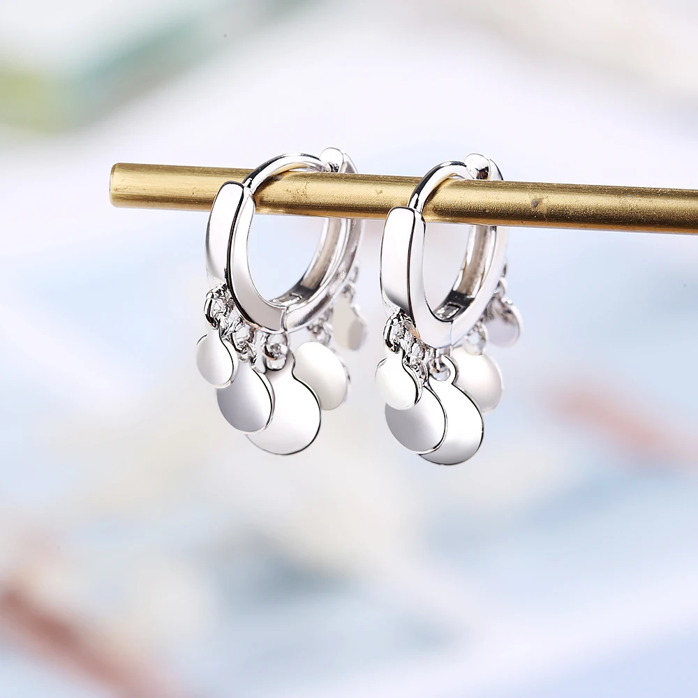 2019 NOVÉ 925 sterling silver náušnice okrúhle star strapec uchu krúžok ucho, kosti ucho pracky wild osobnosť ženy strieborné šperky v uchu