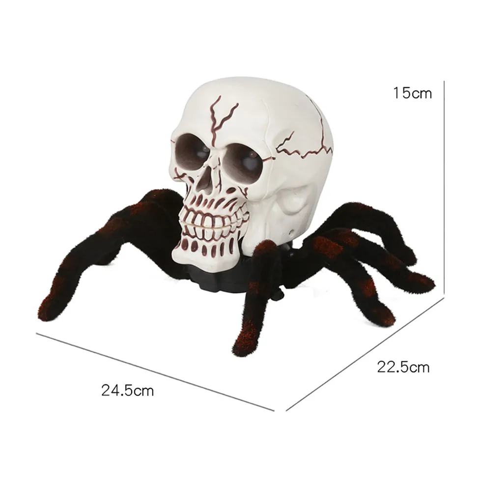 2019 Nové RC Tarantula, Spider Hračka Realistické Diaľkové Ovládanie Kostra Svetlo Halloween Zložité Trik Desivé