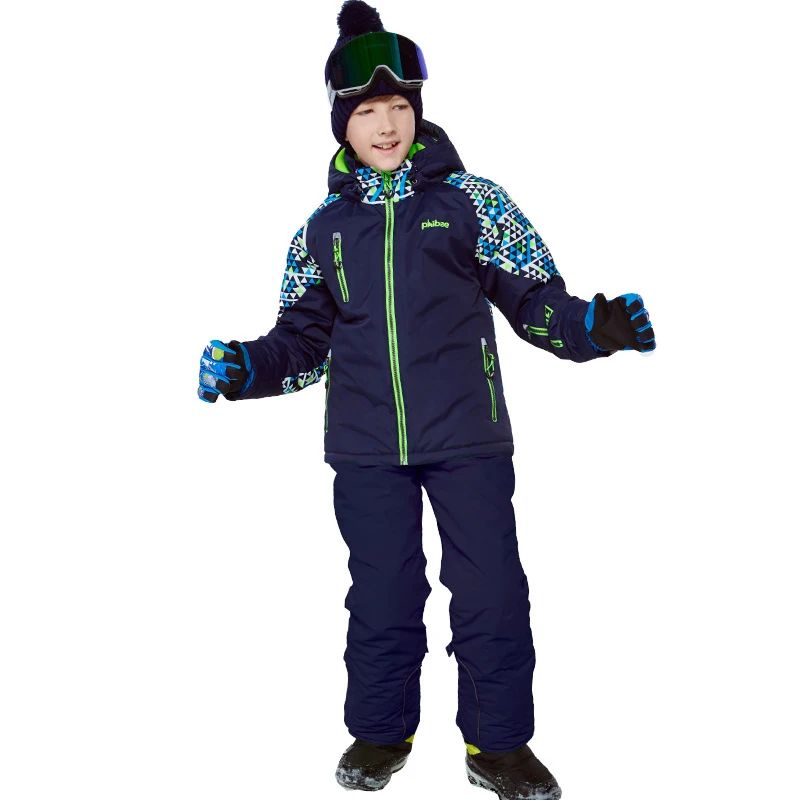 2019 Zimné Deti Ski Set Dievčatá Vonkajšie Snowboardová Bunda Chlapec Lyžovanie Vyhovovali Nepremokavé Hoodie Terno Esqui Teplé A Windproof