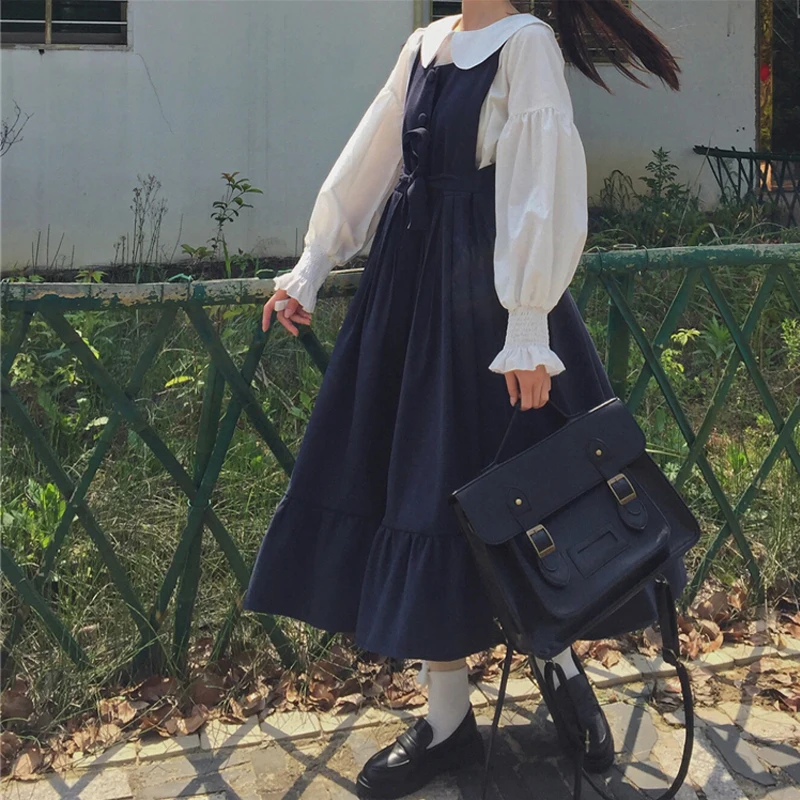 2020 dámske Klasické Lolita Šaty Vintage Tričko Gotický Šifón Prehrabať Blúzka Biela Tričko Black Podväzkové Šaty Cosplay Loli 1640