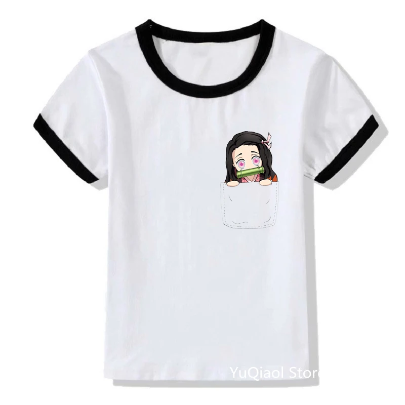 2020 Démon Vrah karikatúra tlače deti oblečenie Vianočný darček Anime Kimetsu Č Yaiba t shirt dievčatá chlapci t-shirt letné topy