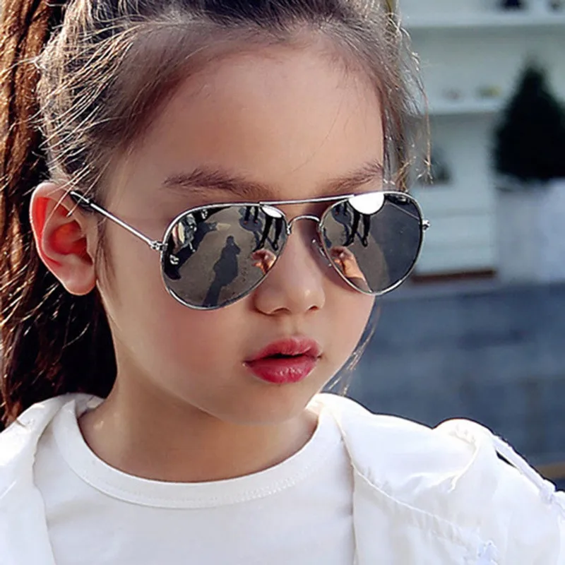 2020 Klasické Slnečné Okuliare Dievčatá Chlapci Farebné Zrkadlo Deti Okuliare Kovový Rám Deti Slnečné Okuliare Oculos Infantil