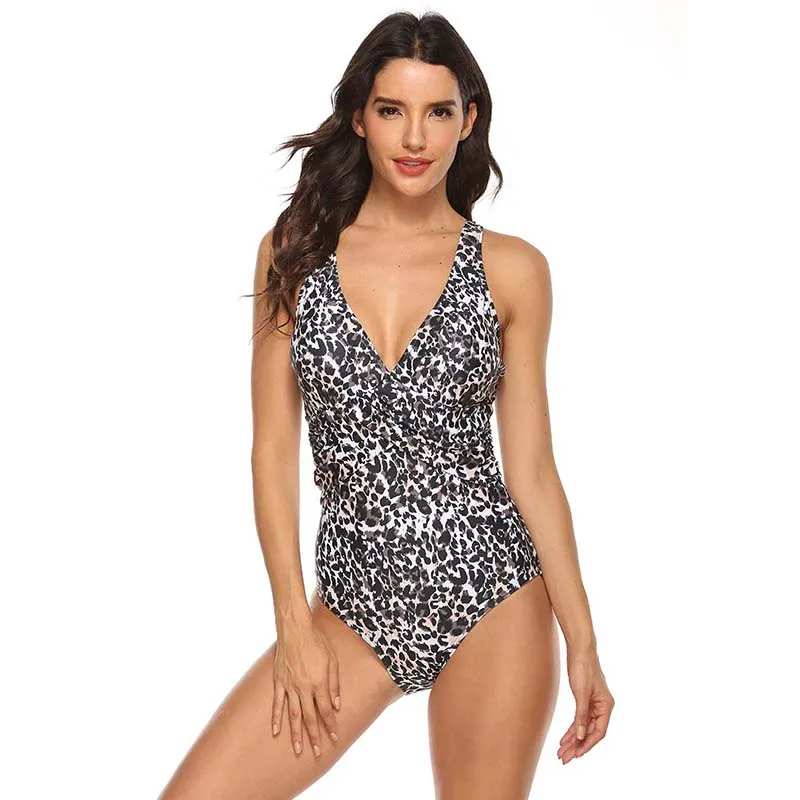 2020 Leopard Plavky Ženy Sexy Jeden Kus Plávať Oblek Vysoký Pás Plavky, Plavky Backless Monokiny Plávať Nosiť Bikiny Pláže