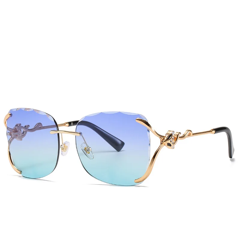 2020 Luxusné Značky Dizajnér Bez Obrúčok Slnečné Okuliare Ženy Klasické Fox Slnečné Okuliare Dámske Elegantné Okuliare Oculos De Sol Gafas Odtiene