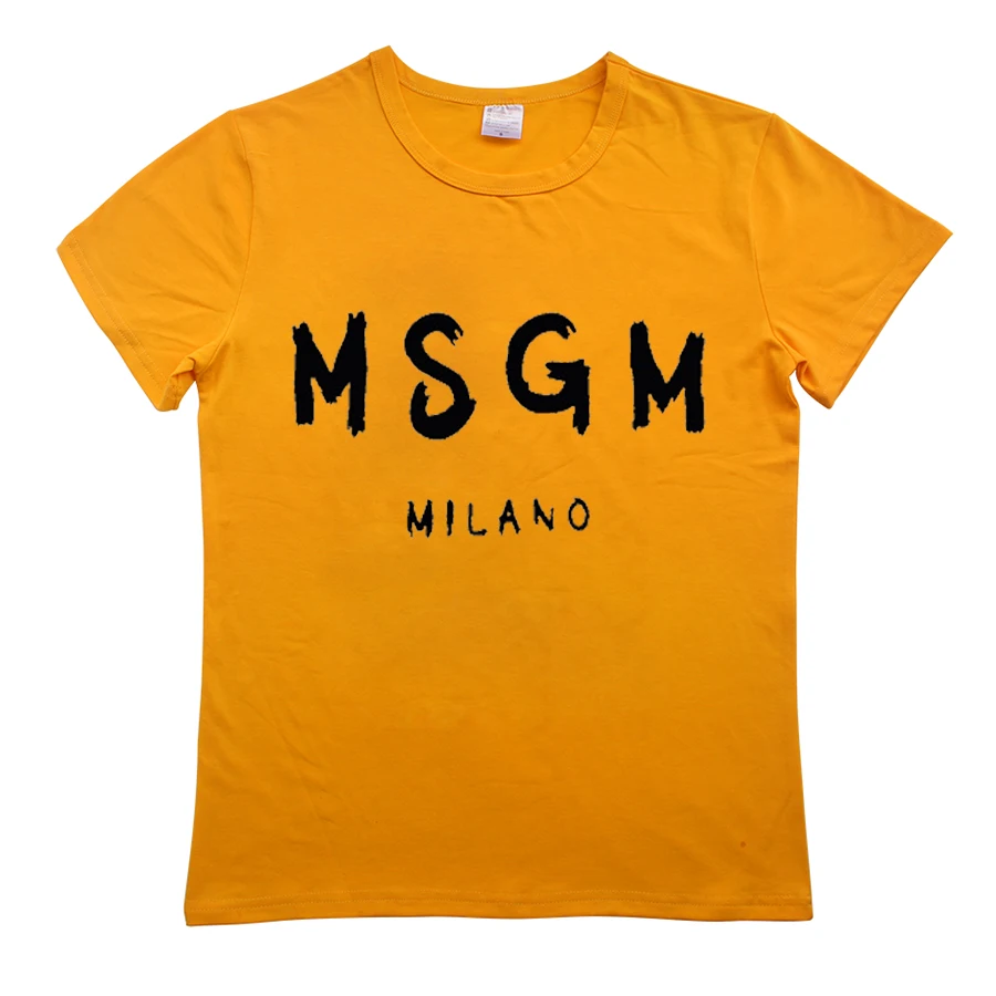 2020 Módne Ženy Muži MsgM T Shirt žena Lete Listov Tlač T-shirt Zábavné Top Tee bielej Bavlny o-neck Tričko krátky rukáv