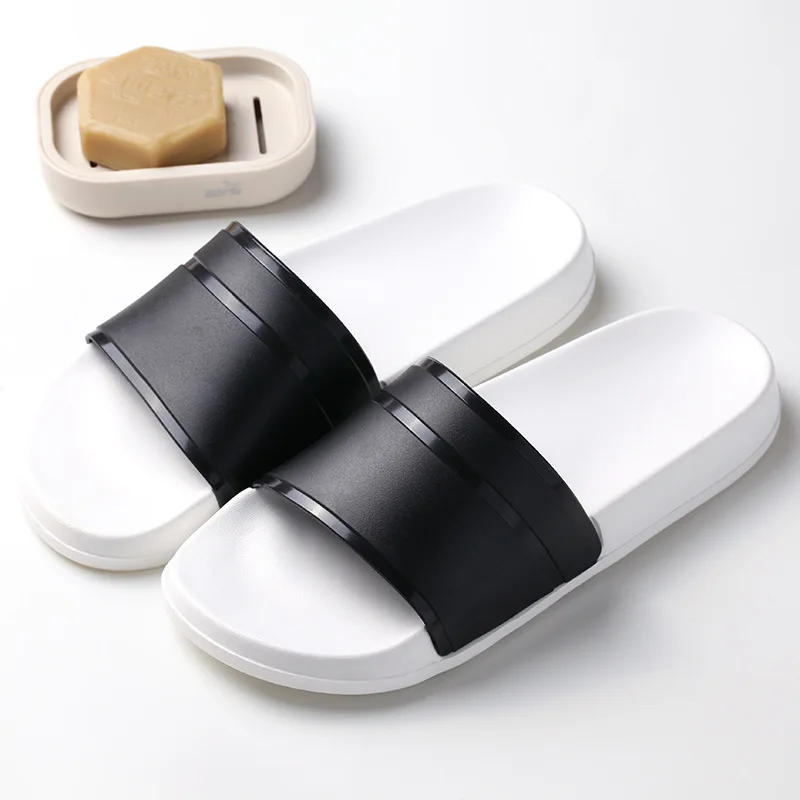 2020 New Horúce Letné Mužov Papuče Bežné Čierne Biele Topánky Non-slip Listov Kúpeľňa Sandále Mäkké Jediným Ženy Listov Plus Veľkosť 47