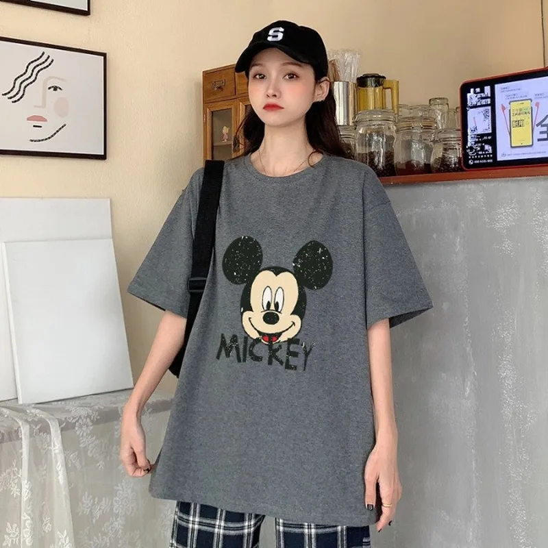 2020 New Mickey Mouse Ženy-Krátke Rukávy Cartoon T-shirt Letné oblečenie Pre Ženy, kórejská Verzia Voľné Polovičný Rukáv Kawaii